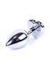 Анальная пробка Jewellery Silver Heart PLUG Dark Blue, 2,7 см