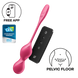 Вагинальные смарт-шарики с вибрацией Satisfyer Love Birds 2 Connect App Red, 86 г, пульт ДУ