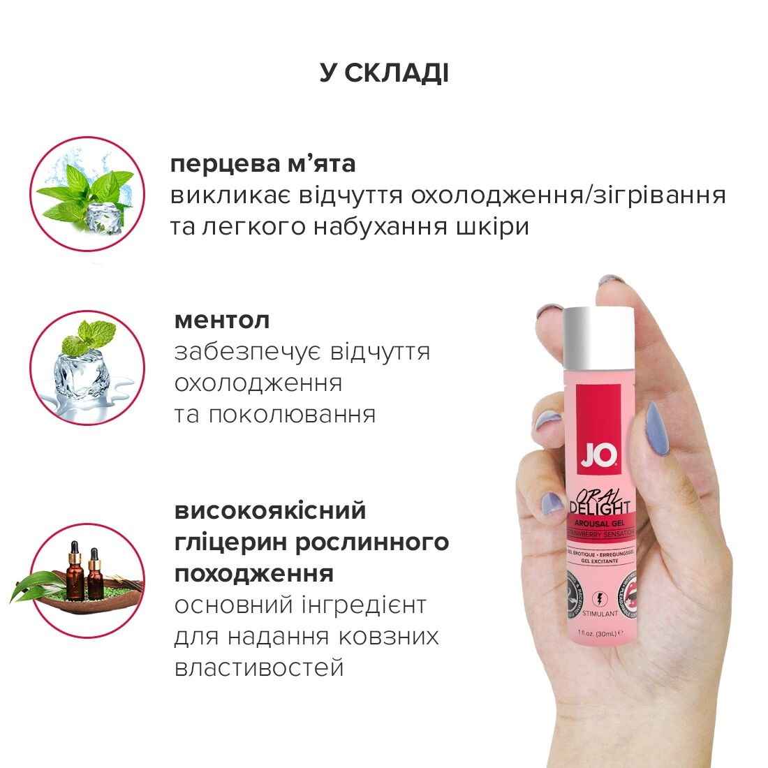 Гель для оральних пестощів System JO Oral Delight — Strawberry Sensation (30 мл)