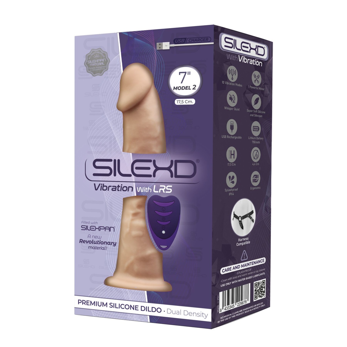 Фаллоимитатор с вибрацией SilexD Henry Vibro Flesh + LRS, d 4,4 см