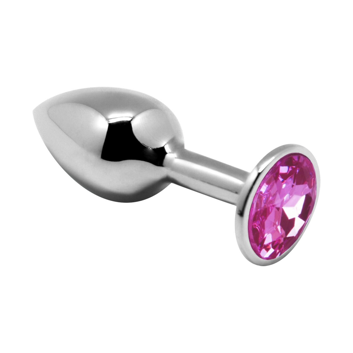 Металлическая анальная пробка с кристаллом Alive Mini Metal Butt Plug Pink L