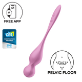 Вагинальные смарт-шарики с вибрацией Satisfyer Love Birds 1 Connect App Pink, 78 г
