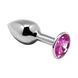 Металева анальна пробка з кристалом Alive Mini Metal Butt Plug Pink L