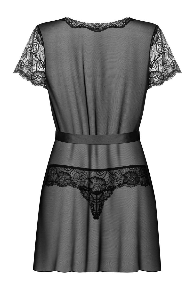 Пеньюар Obsessive Alluria peignoir & thong  , S/M