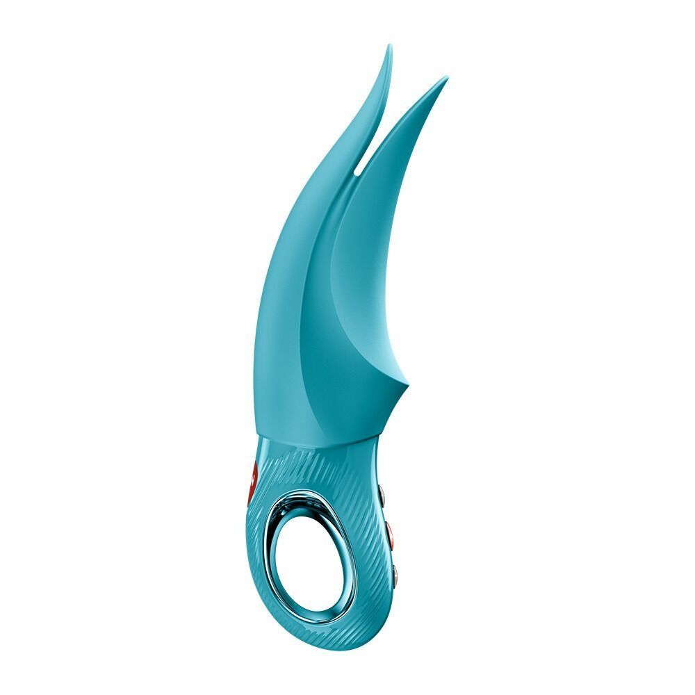 Вибратор для клитора Fun Factory VOLTA Aquamarine, гибкий двойной кончик