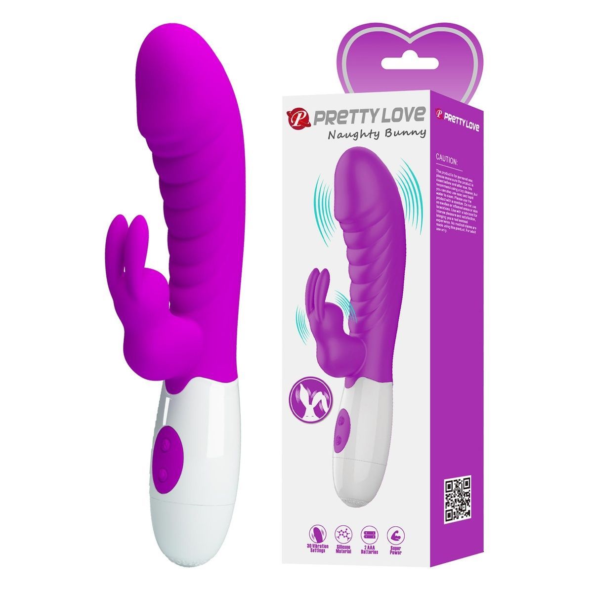 Вібратор-кролик Pretty Love Naughty Bunny Vibrator Purple