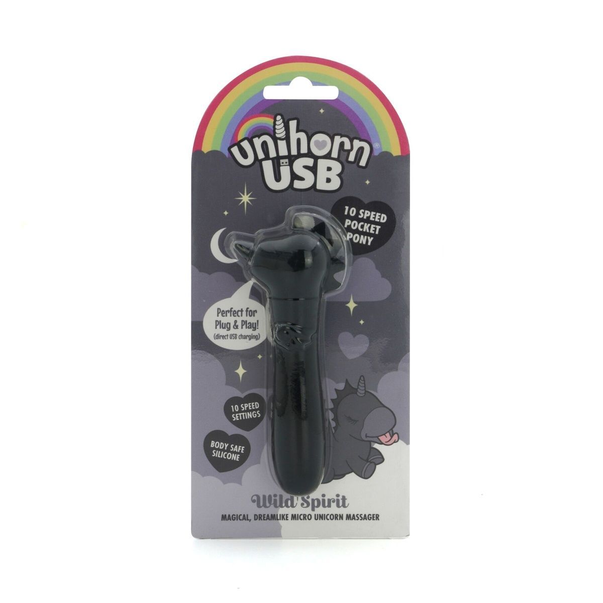 Вібратор-єдиноріжка Unihorn USB Bullet &ndash; Wild Spirit, віброкуля, USB-зарядка, 10 режимів
