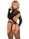 Бодистокинг 2 в 1 Leg Avenue Bodystocking with cutout teddy, One Size, черный, чулки-сетки и тедди