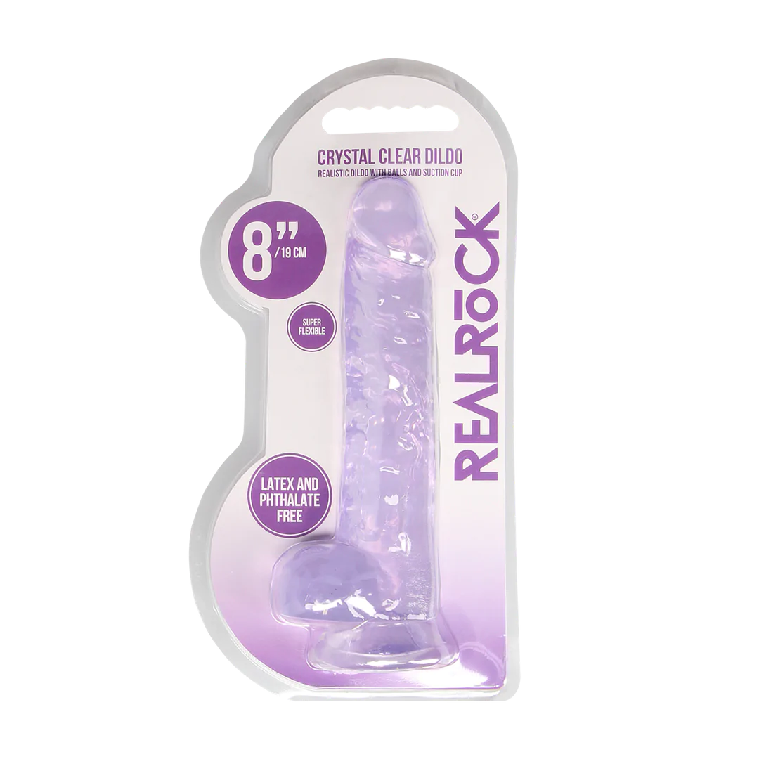 Фалоімітатор Realrock Dildo 8"/19 cm Purple