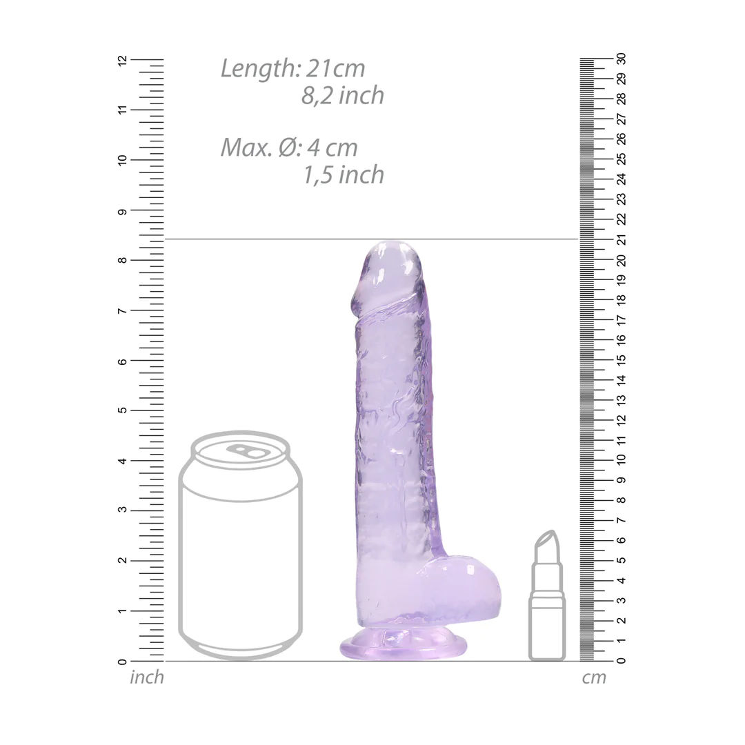 Фалоімітатор Realrock Dildo 8"/19 cm Purple