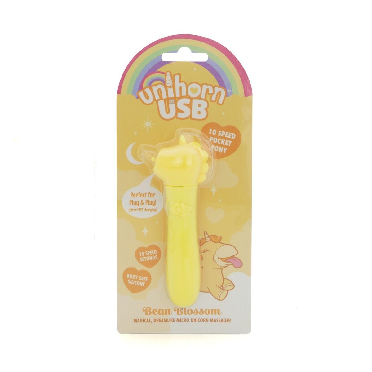 Вібратор-єдиноріжка Unihorn USB Bullet &ndash; Bean Blossom, віброкуля, USB-зарядка, 10 режимів