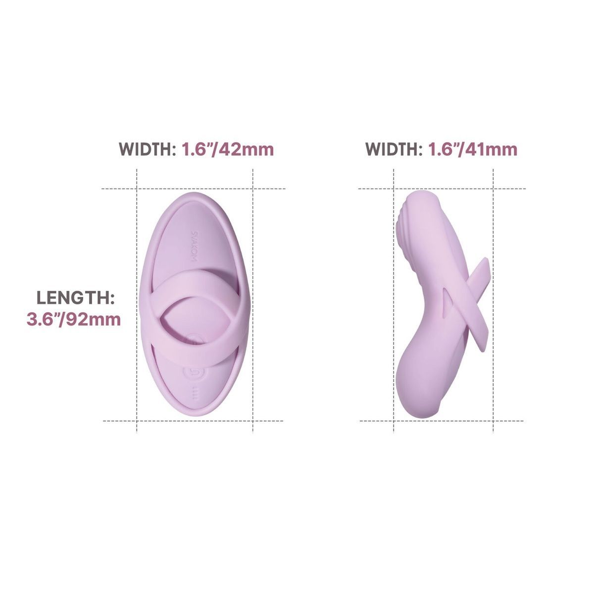 Смарт-вібратор для клітора Svakom Echo 2 Pink Lilac, підігрів до 38 &deg;C, знімна насадка на палець