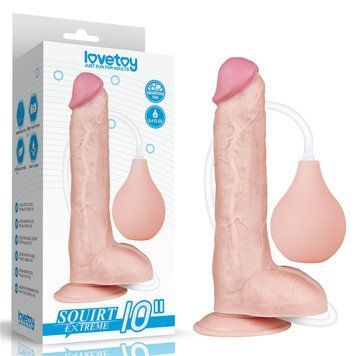 Фаллоимитатор с имитацией эякуляции Squirt Extreme Dildo 10" Flesh