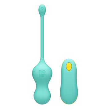Віброяйце для точки G з пультом керування Romp Cello Light Teal, водонепроникне