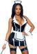 Вініловий костюм покоївки Leg Avenue Vinyl Naughty Maid, сукня, фартух, манжети, чепчик, S
