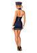 Эротический костюм стюардессы Obsessive Stewardess uniform, blue, платье, пилотка, шарф, манжеты, XS/S