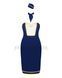 Эротический костюм стюардессы Obsessive Stewardess uniform, blue, платье, пилотка, шарф, манжеты, XS/S