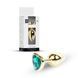 Анальная пробка Jewellery Gold Heart PLUG Green, 2,7 см