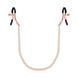 Затискачі для сосків з перлинним ланцюжком Rosy Gold - Nipple Clamps Pearls