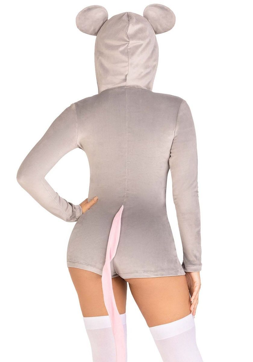 Комбинезон-костюм мышки Leg Avenue Comfy Mouse, с капюшоном, XS