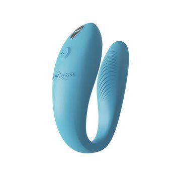 Смарт-вібратор для пар We-Vibe Sync GO Turquoise, тревел-кейс