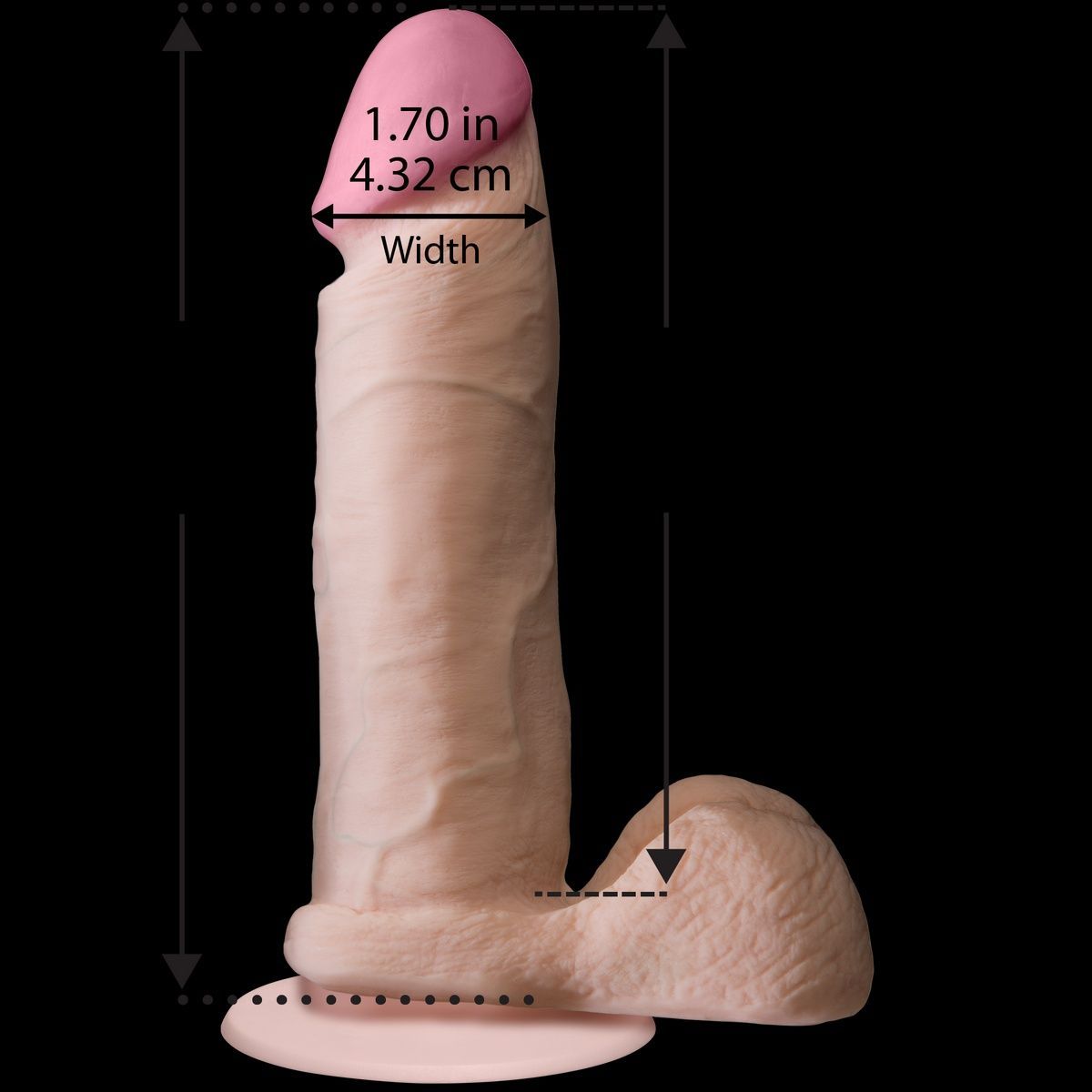 Фаллоимитатор Doc Johnson The Realistic Cock 6 inch White &mdash; ULTRASKYN, Vack-U-Lock, диаметр 4,3 см