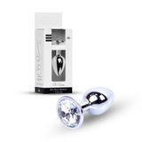 Анальная пробка Jewellery Silver Plug Clear d 2,7 см