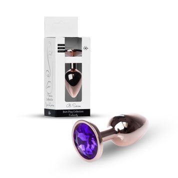 Анальная пробка Jewellery Red Gold Plug Purple d 2,7 см