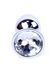 Анальная пробка Jewellery Silver Plug Clear d 2,7 см