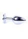 Анальная пробка Jewellery Silver Plug Clear d 2,7 см