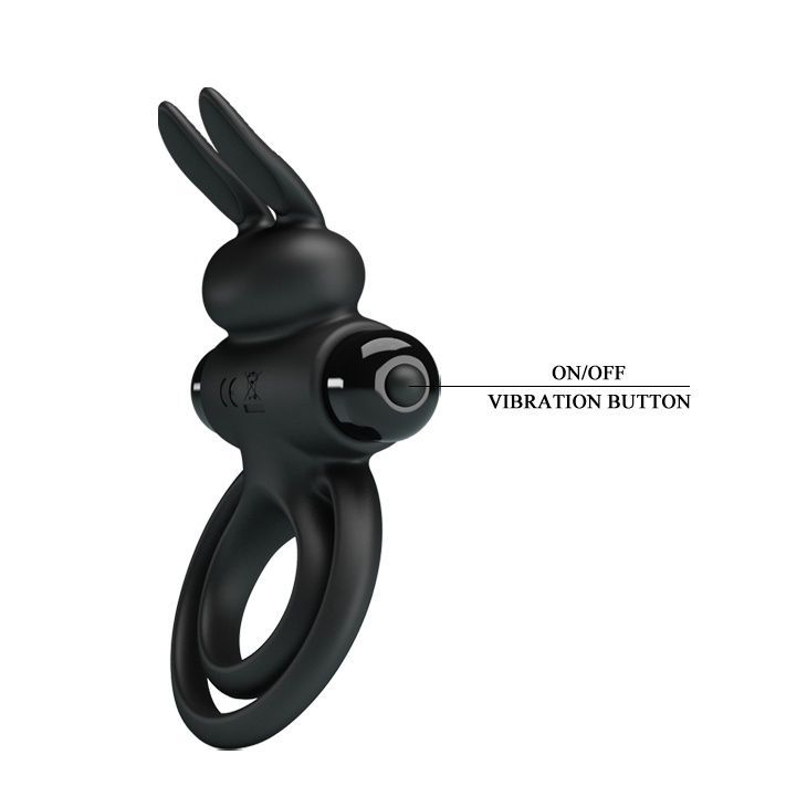 Эрекционное кольцо Pretty Love Vibrant Penis Ring III Black