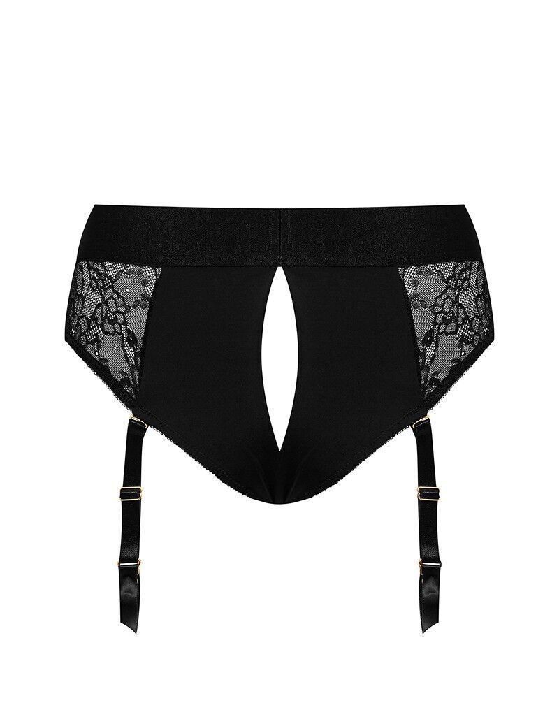 Мереживні трусики для страпона з підв&rsquo;язками для панчіх Strap-On-Me DIVA HARNESS - XS