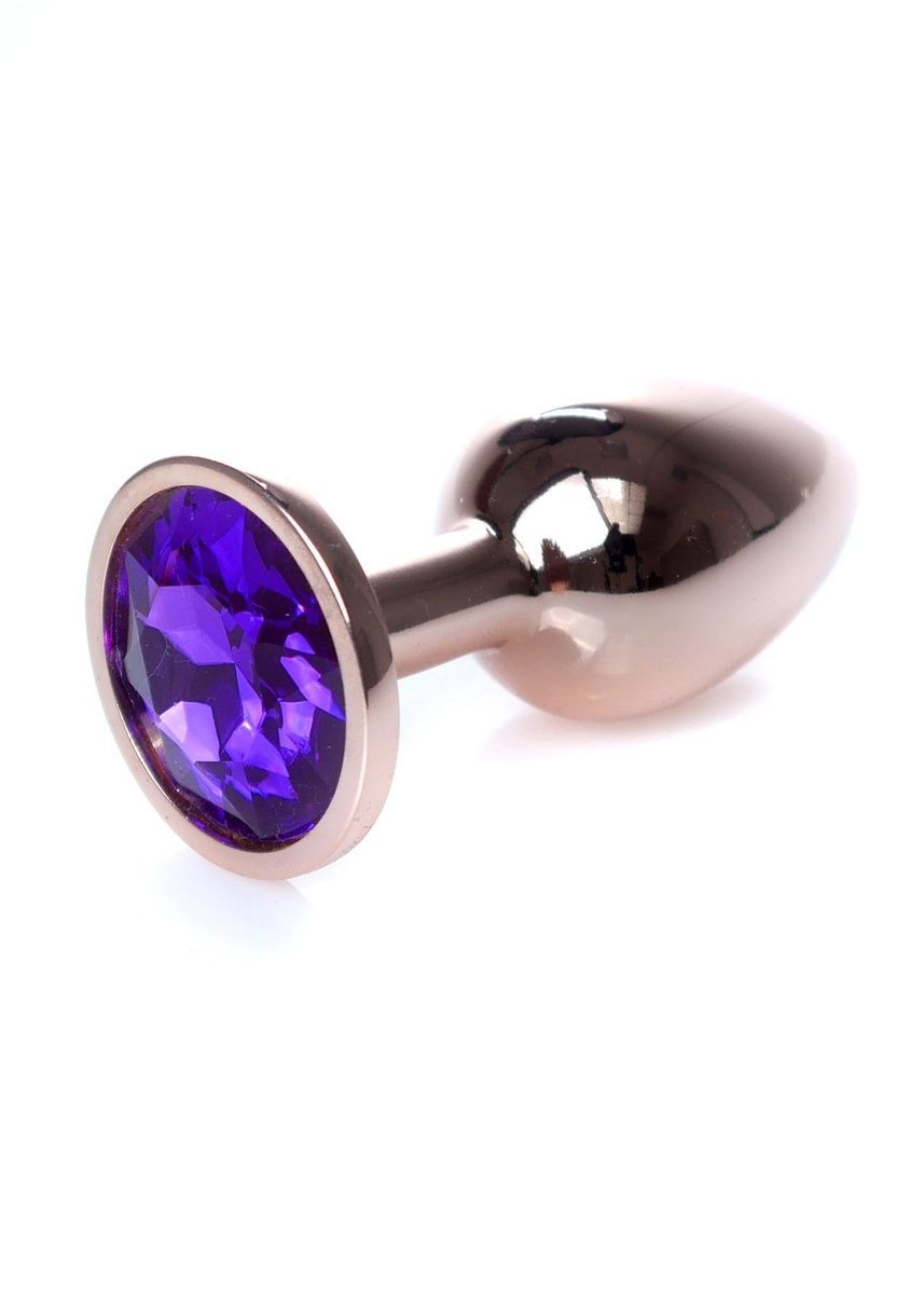 Анальная пробка Jewellery Red Gold Plug Purple d 2,7 см