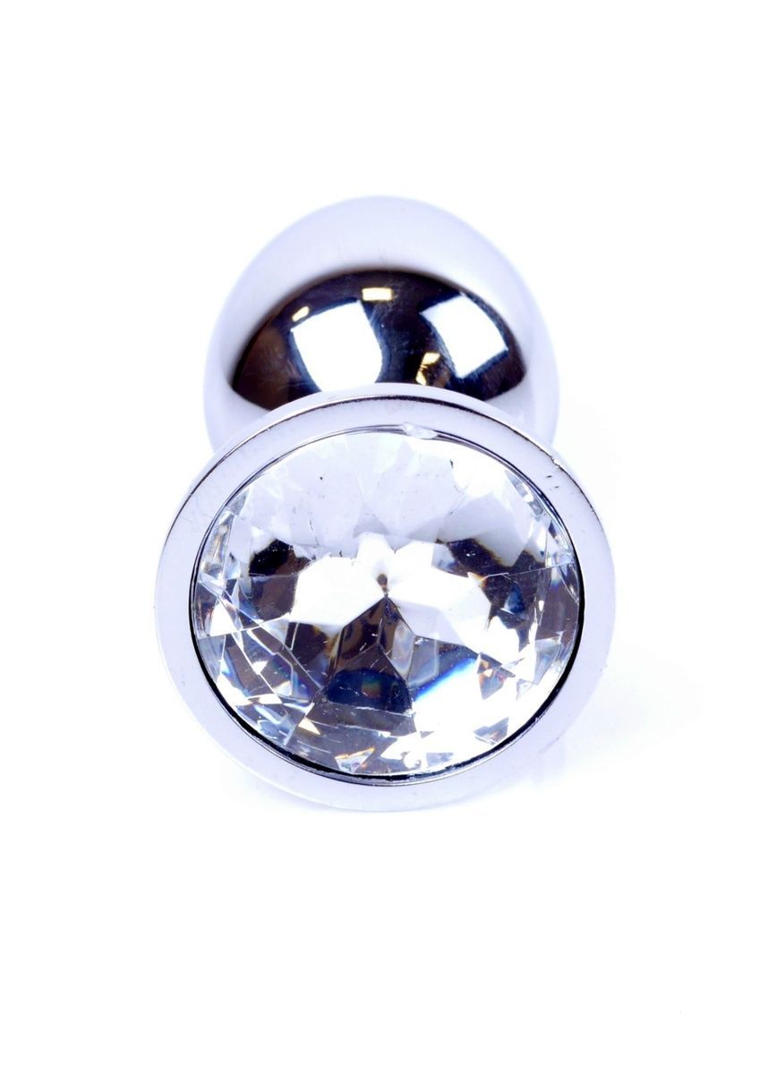 Анальная пробка Jewellery Silver Plug Clear d 2,7 см