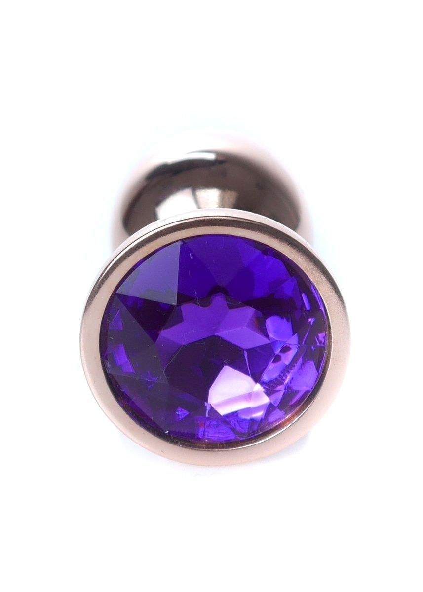 Анальная пробка Jewellery Red Gold Plug Purple d 2,7 см