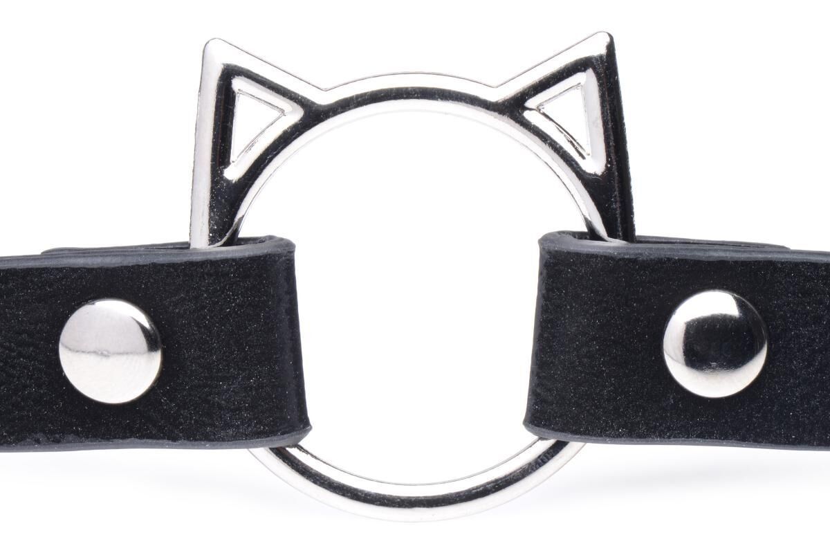 Чокер Master Series Kinky Kitty Ring Slim Choker - Black