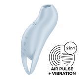 Вакуумный клиторальный стимулятор с вибрацией Satisfyer Pocket Pro 1 Blue