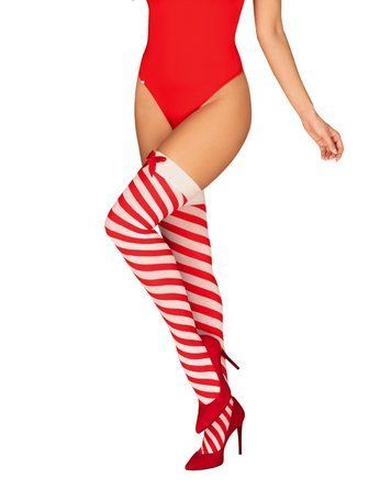 Чулки Obsessive Kissmas stockings , S/M