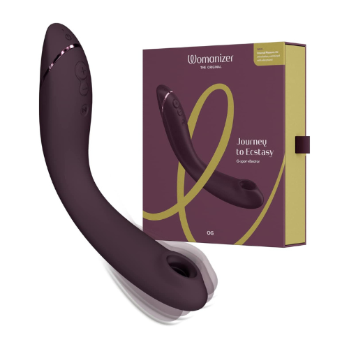 Вібратор для точки G з вакуумною стимуляцією Womanizer OG Aubergine