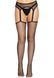 Панчохи-сітка Leg Avenue Net stockings with garter belt One size Black, пояс, підв&rsquo;язки