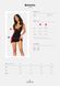 Сорочка Obsessive Bellastia chemise & thong, непрозрачная, фигурное декольте, стринги в наборе, XS/S