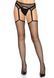 Панчохи-сітка Leg Avenue Net stockings with garter belt One size Black, пояс, підв&rsquo;язки