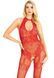 Бодистокинг Leg Avenue Rhinestone Lace and Net, One Size, красный, со стразами, открытый доступ