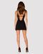 Сорочка Obsessive Bellastia chemise & thong, непрозрачная, фигурное декольте, стринги в наборе, XS/S