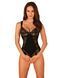 Мереживне боді Obsessive Donna Dream crotchless teddy M/L Black, відкритий доступ