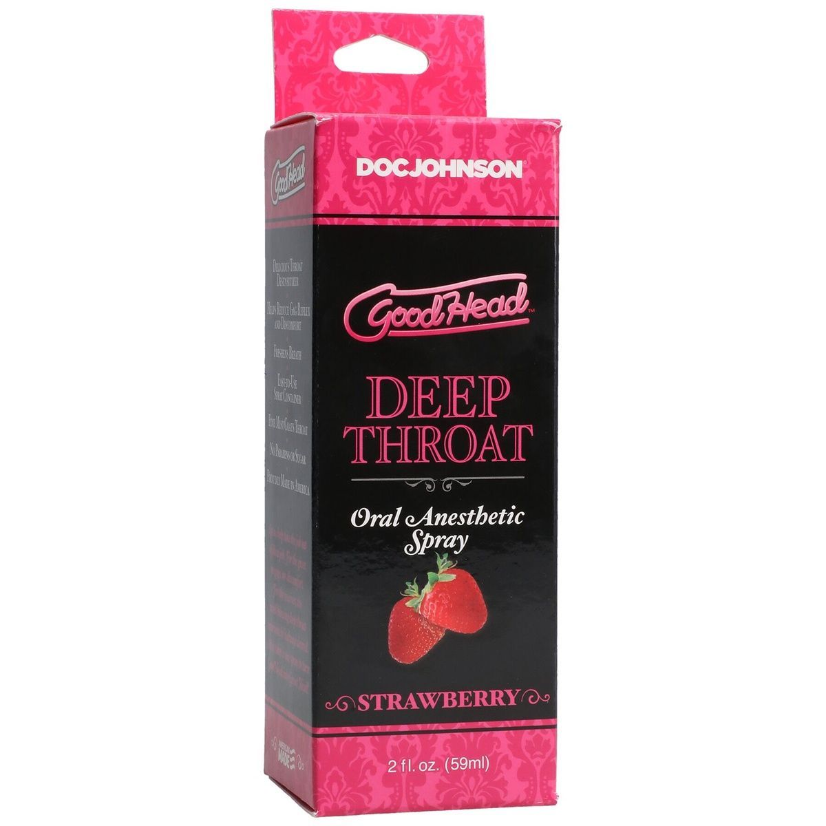 Спрей для глибокого мінету Doc Johnson GoodHead DeepThroat Spray - Sweet Strawberry 59 мл