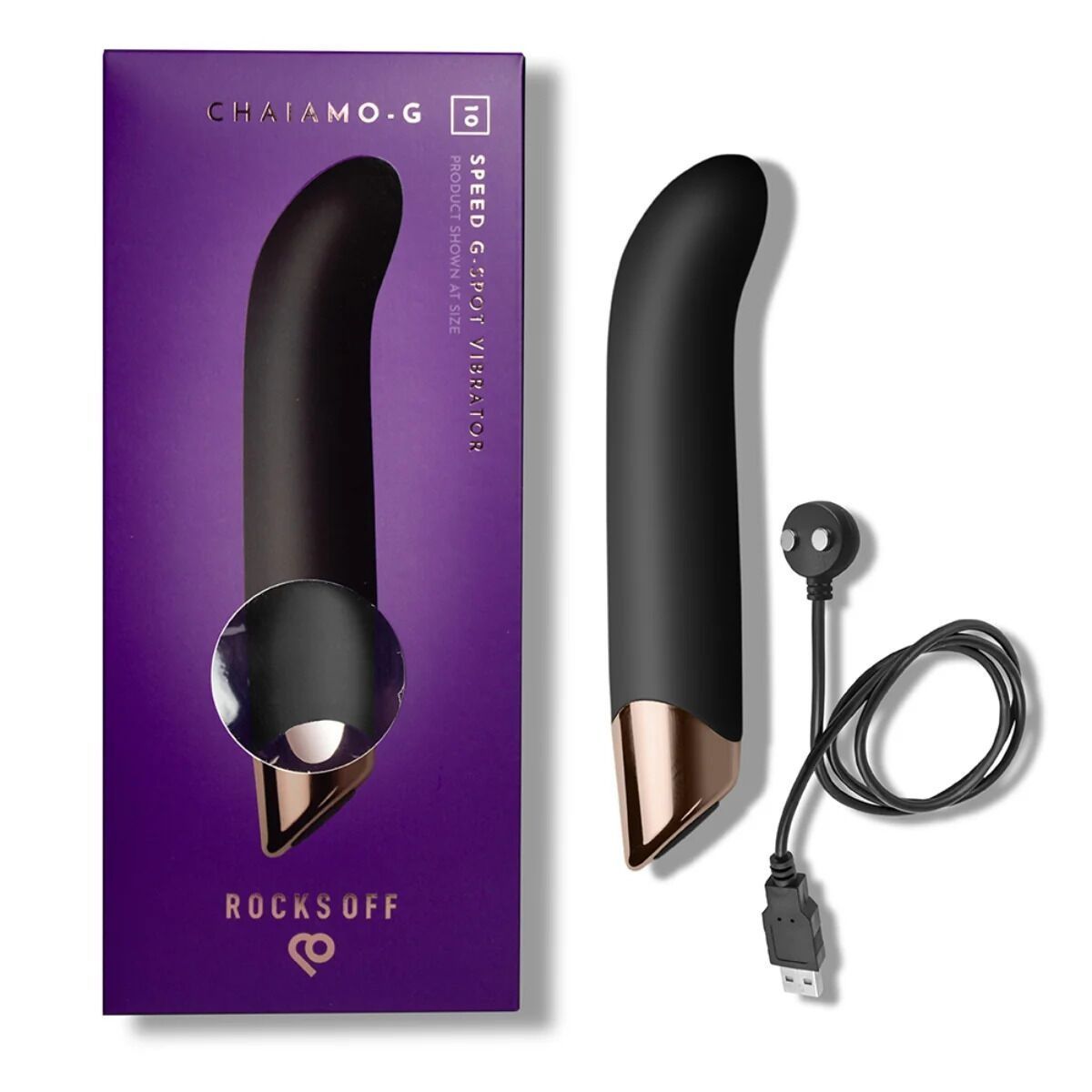 Вібратор для точки G Rocks Off Chaiamo G Black, 10 режимів