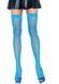 Неонові панчохи-сітка Leg Avenue Nylon Fishnet Thigh Highs Neon Blue, one size