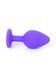 Анальная пробка Jewellery Silicone Purple Plug M Red