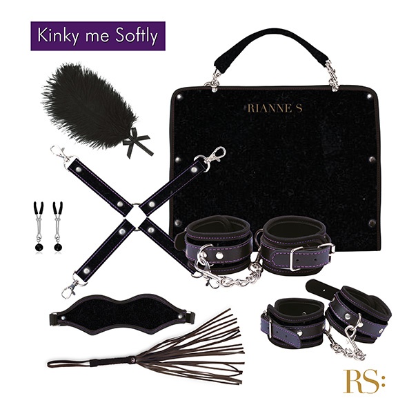 Подарунковий набір для BDSM RIANNE S - Kinky Me Softly Black: 8 предметів